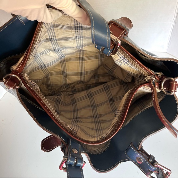 Nardelli Blue Leather Tote Bag - Picture 15 of 15